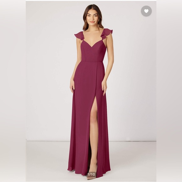 Mulberry Floor Length Bridesmaid Dress - Picture 1 of 8